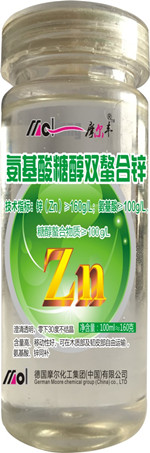 Amino acid sugar alcohol double chelate zinc